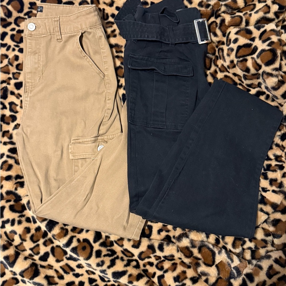 Stylish Black and Tan Cargo Pants